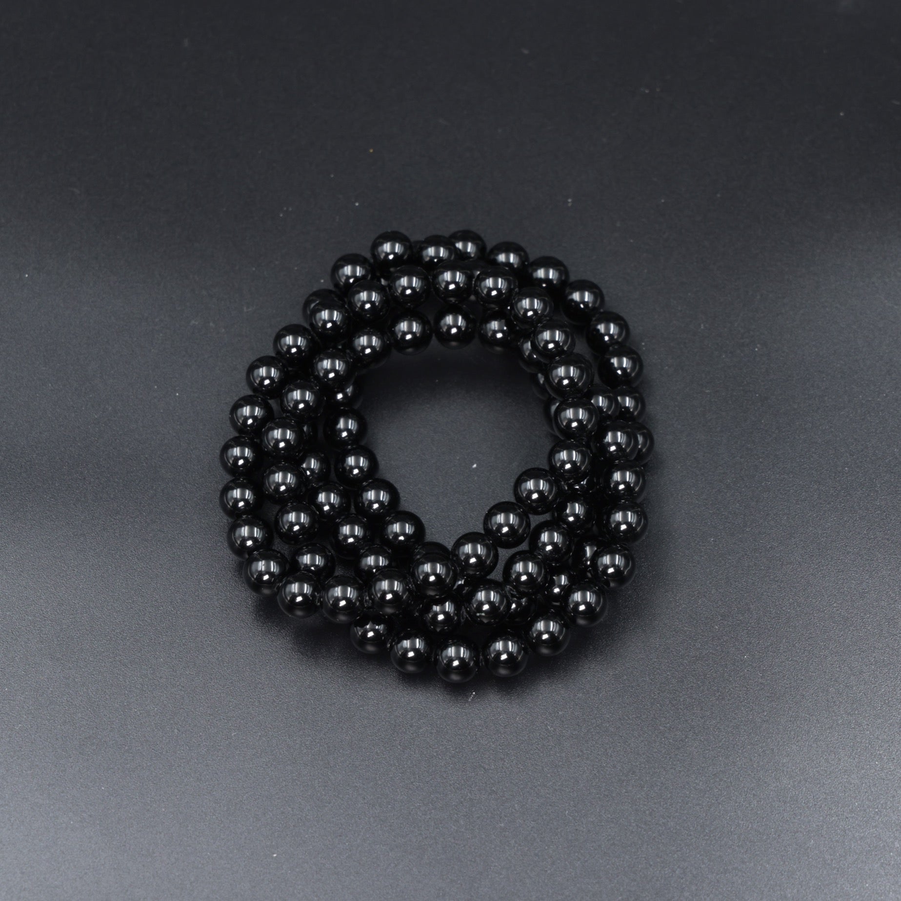 Pulsera de Obsidiana Negra (8mm)
