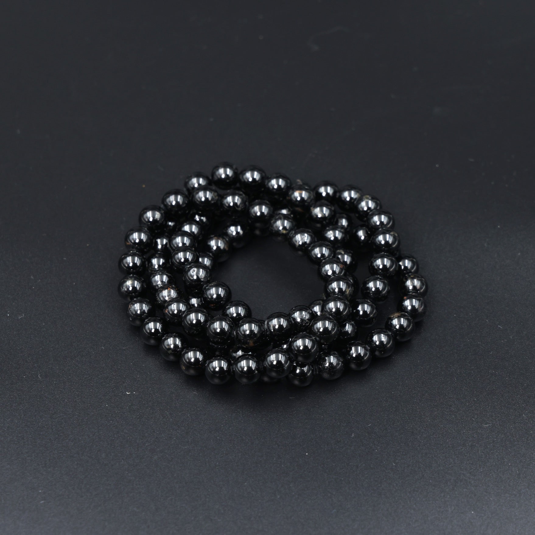 Pulsera de Turmalina Negra (8mm)