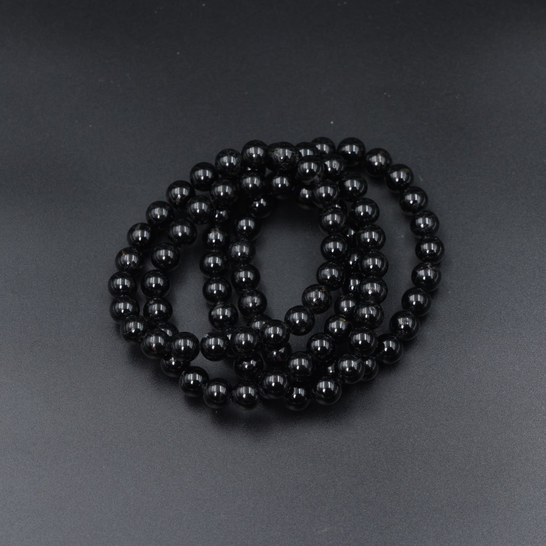 Pulsera de Turmalina Negra (8mm)